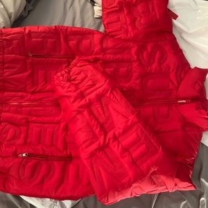 supreme bonded logo down jacket